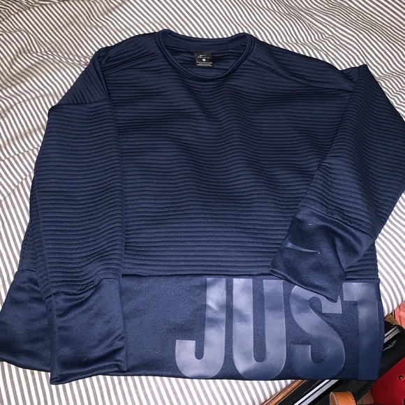 Nike Dry Fit Long Sleeve Ribbed Pull Over - Picture 2 of 5